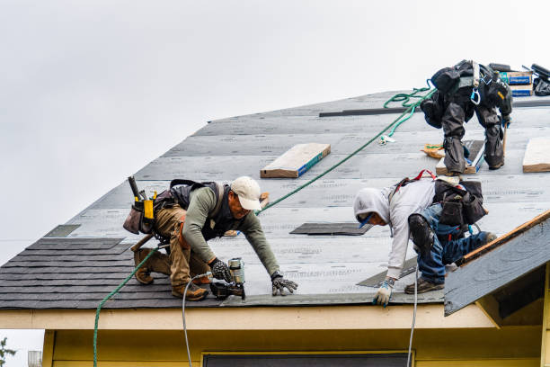 Professional Gutter Installation technician working in Worth, IL
